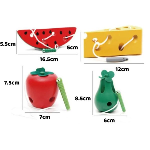 -20% Montessori Spielzeug Frucht Wurm Wurmfrucht-Puzzle babyparadies   