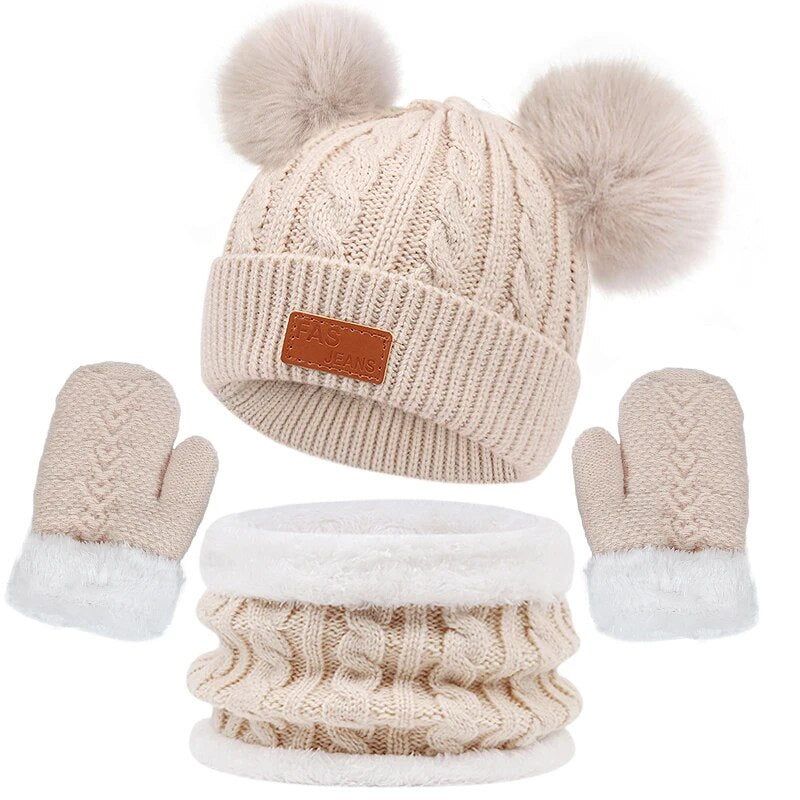 Winterset Mütze, Schal, Handschuhe Set babyparadies Beige Einzel 