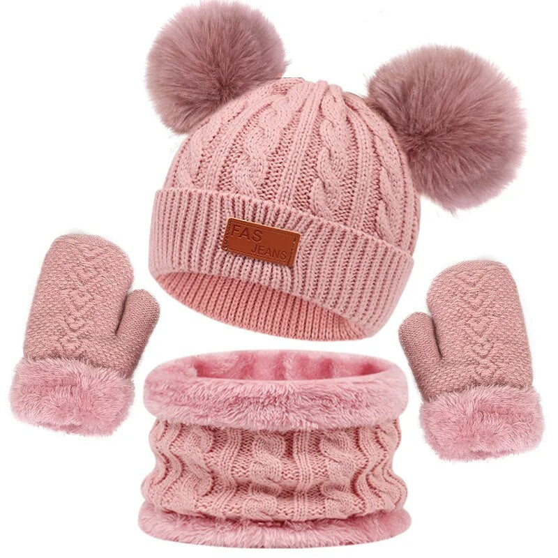 Winterset Mütze, Schal, Handschuhe Set babyparadies Pink Einzel 