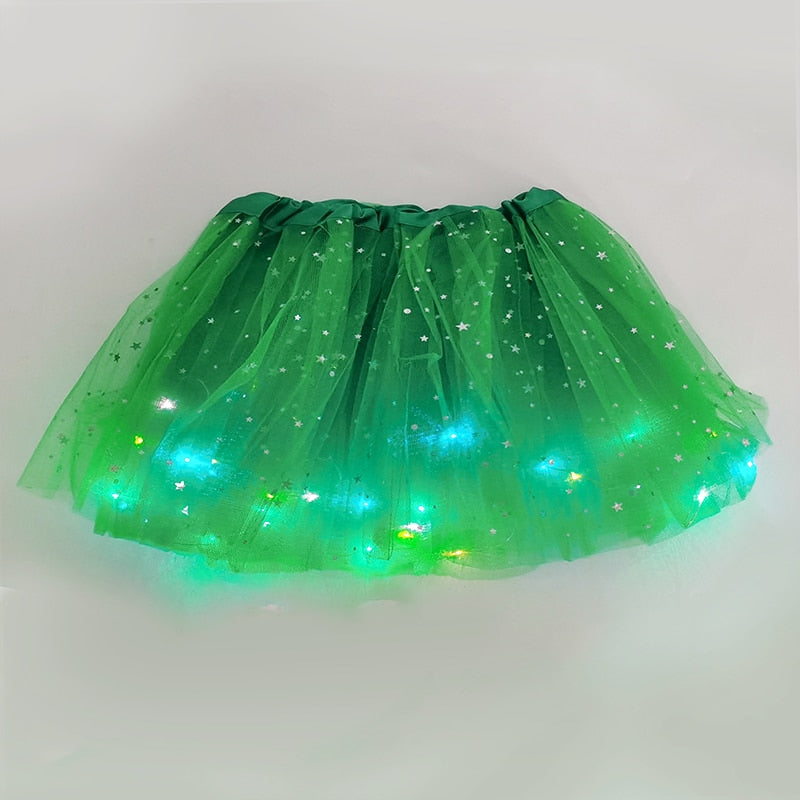 -20% Kinder LED Tutu Leuchtende Tutu-Röcke babyparadies Grün Einzel 