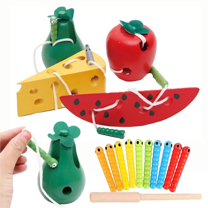 -20% Montessori Spielzeug Frucht Wurm Wurmfrucht-Puzzle babyparadies   